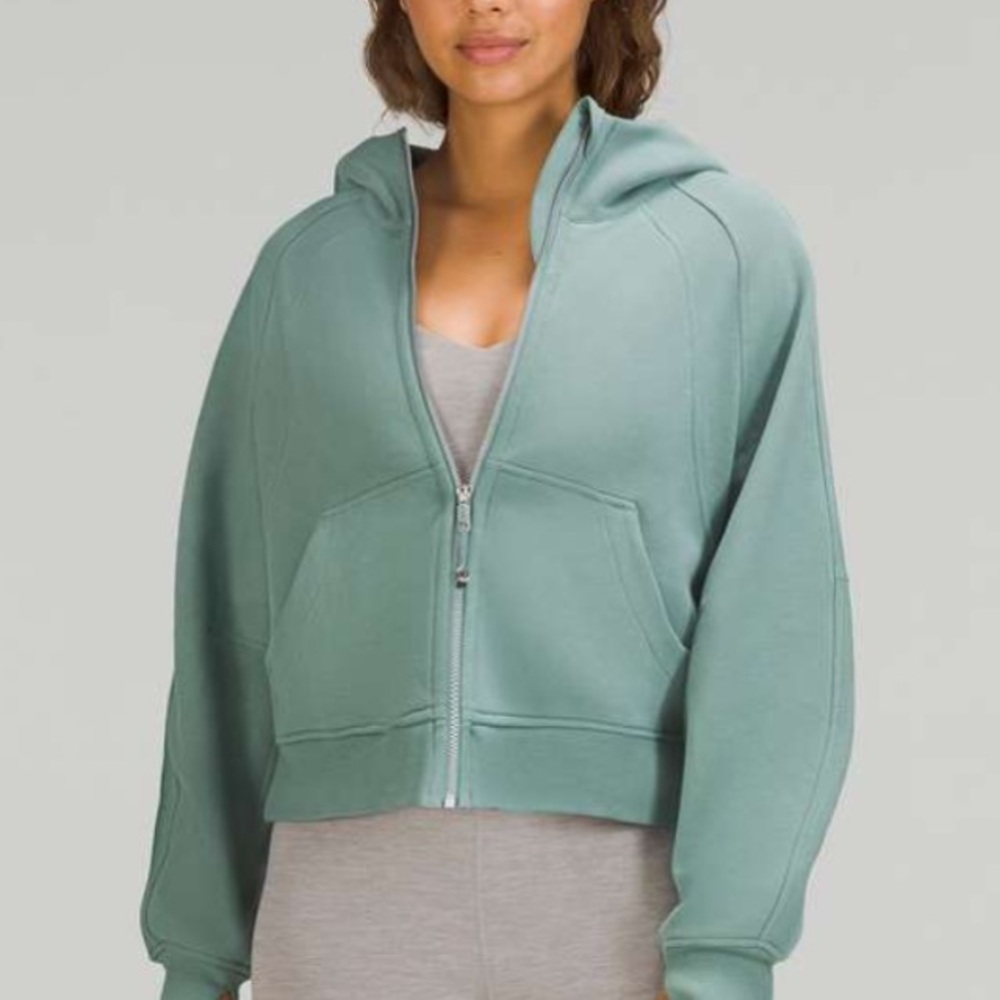 LULULEMON Scuba green  hoodie GOLD full zip jacket XL XXL